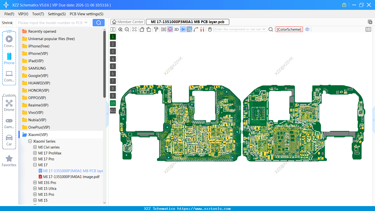 MI 17-1351000P3M0A1 MB PCB Layer